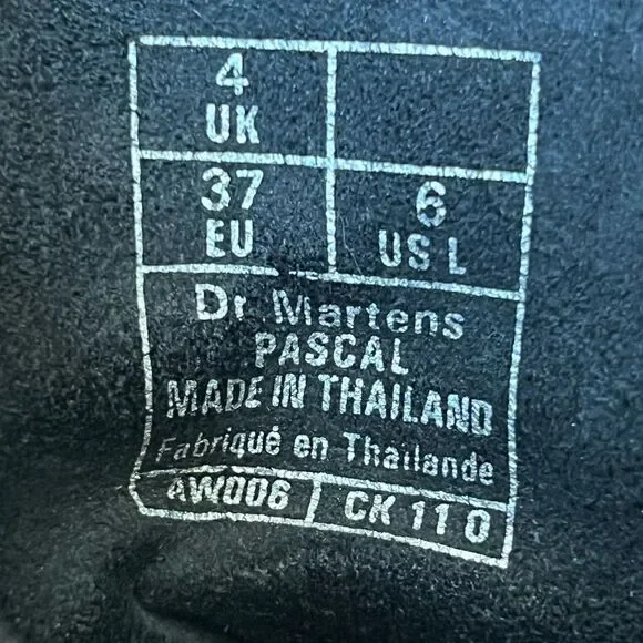 Women’s Dr. Martens Combat Boots Black Smooth Leather Size 6 - Picture 7 of 7